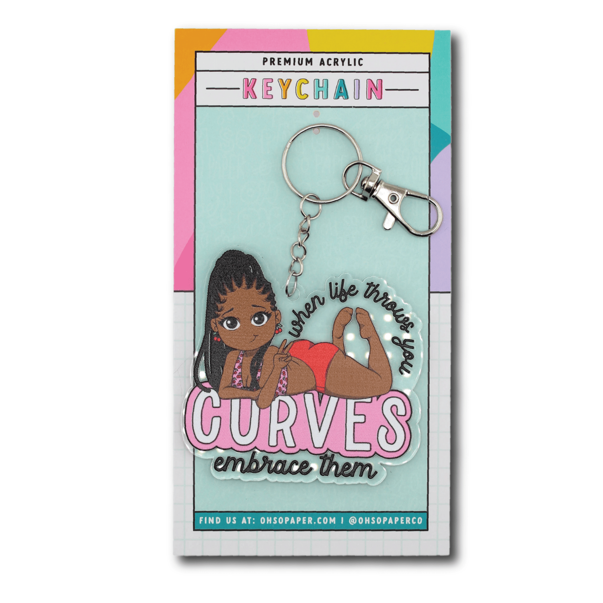 Curves Acrylic Keychain - ohsopaper