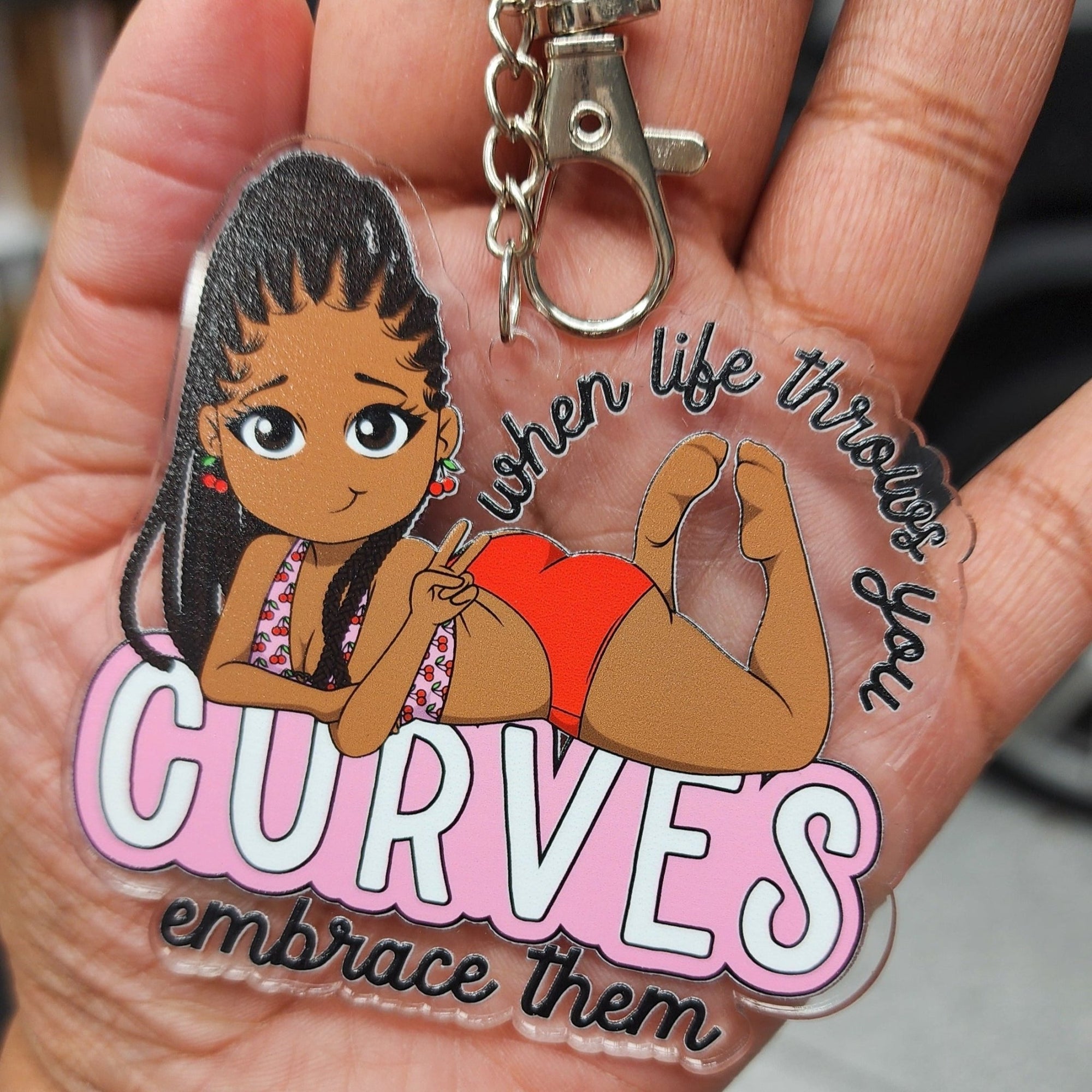 Curves Acrylic Keychain - ohsopaper