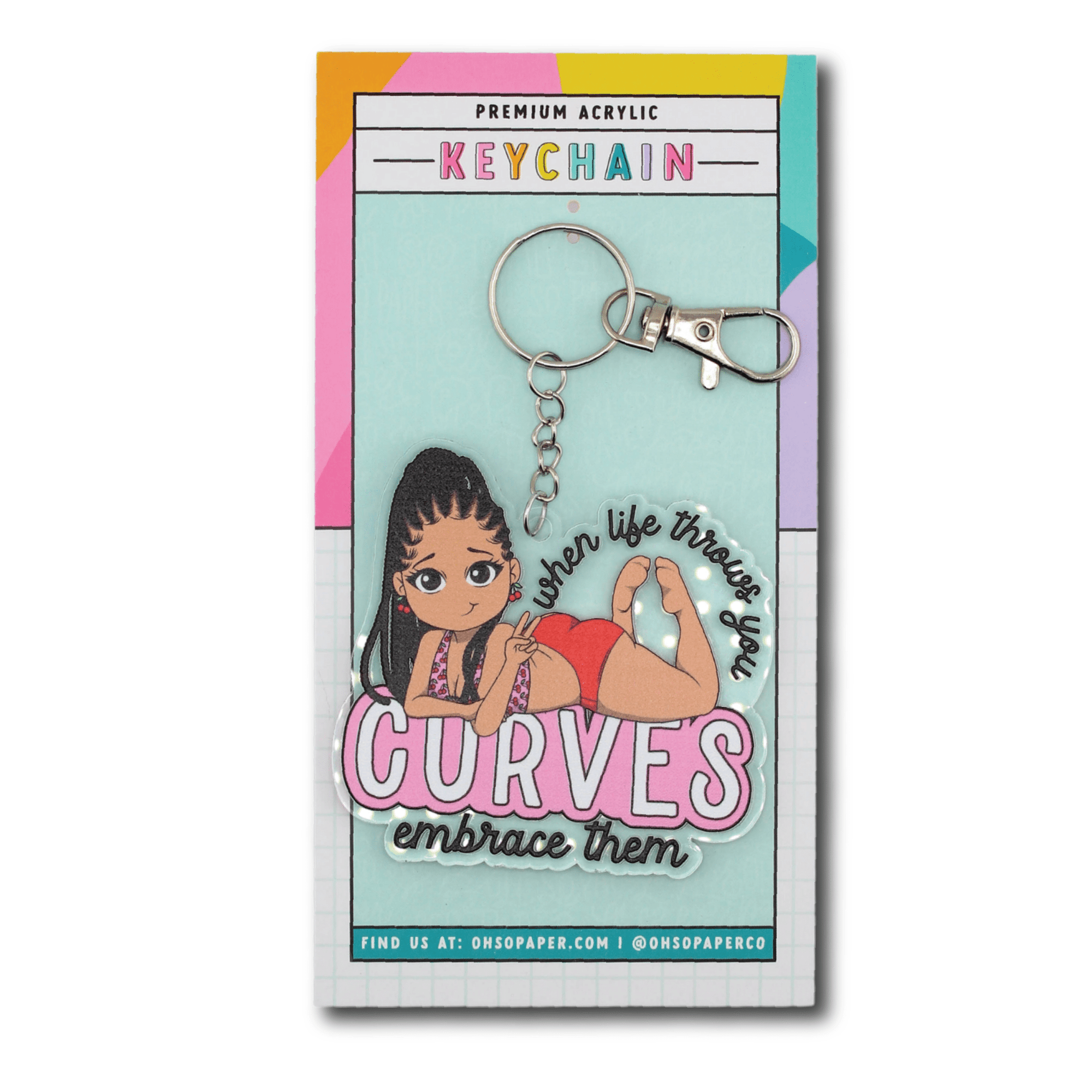 Curves Acrylic Keychain - ohsopaper