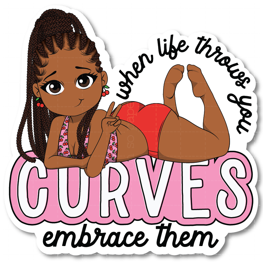 Curves Die Cut Sticker - ohsopaper