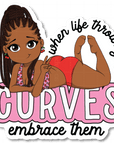 Curves Die Cut Sticker - ohsopaper