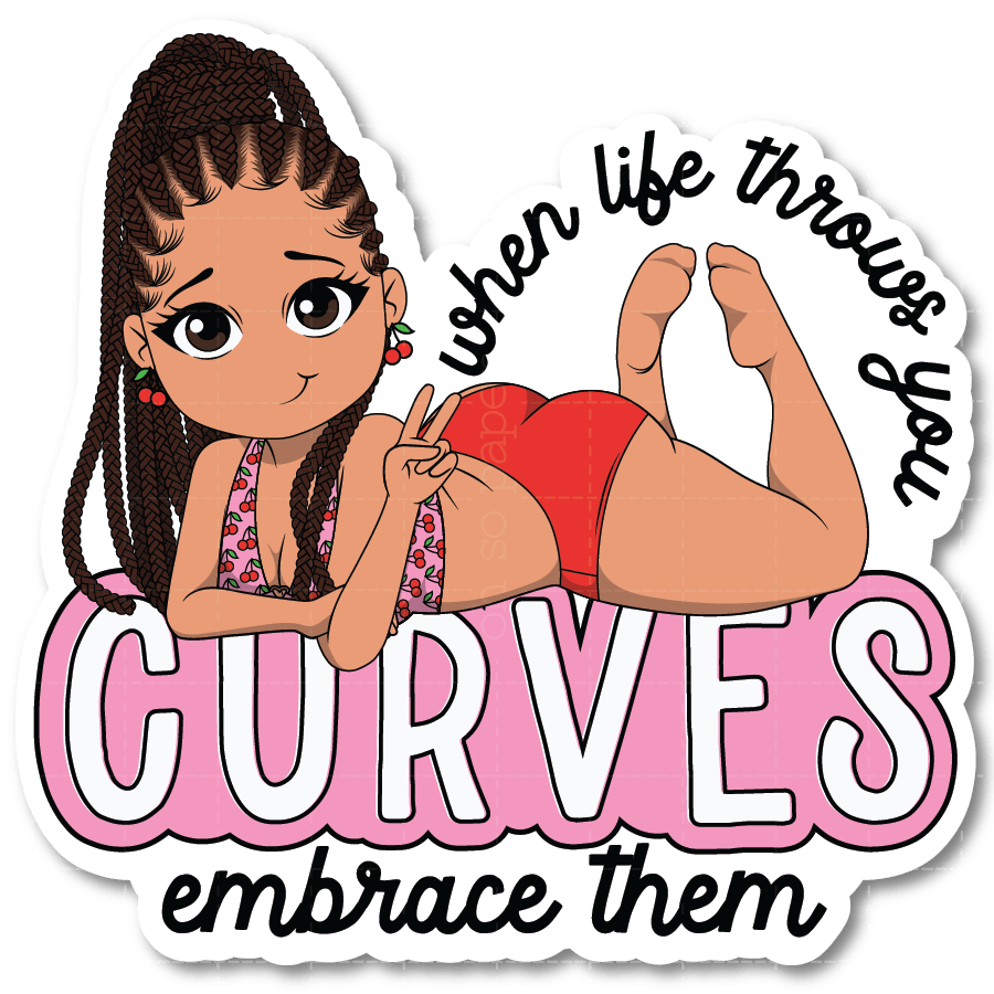 Curves Die Cut Sticker - ohsopaper