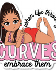 Curves Die Cut Sticker - ohsopaper