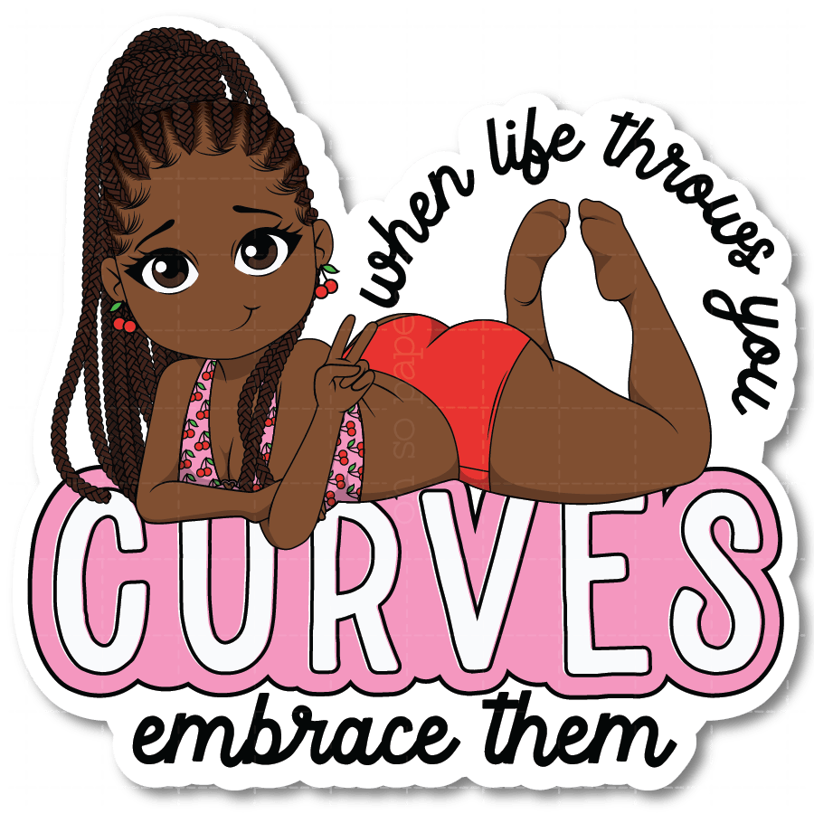 Curves Die Cut Sticker - ohsopaper