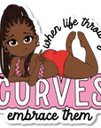 Curves Die Cut Sticker - ohsopaper