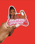 Curvy Girl Summer Vinyl Sticker - ohsopaper