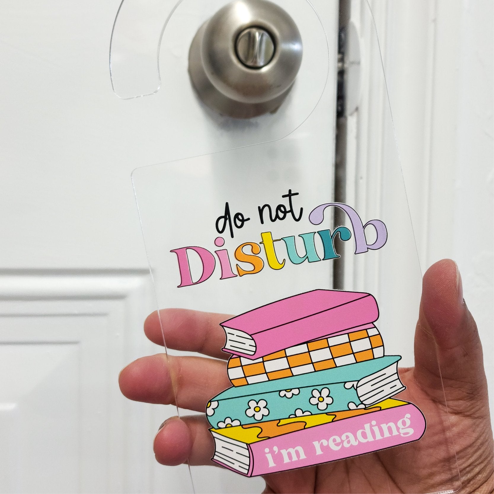 Do Not Disturb I&#39;m Reading Door Hanger - ohsopaper