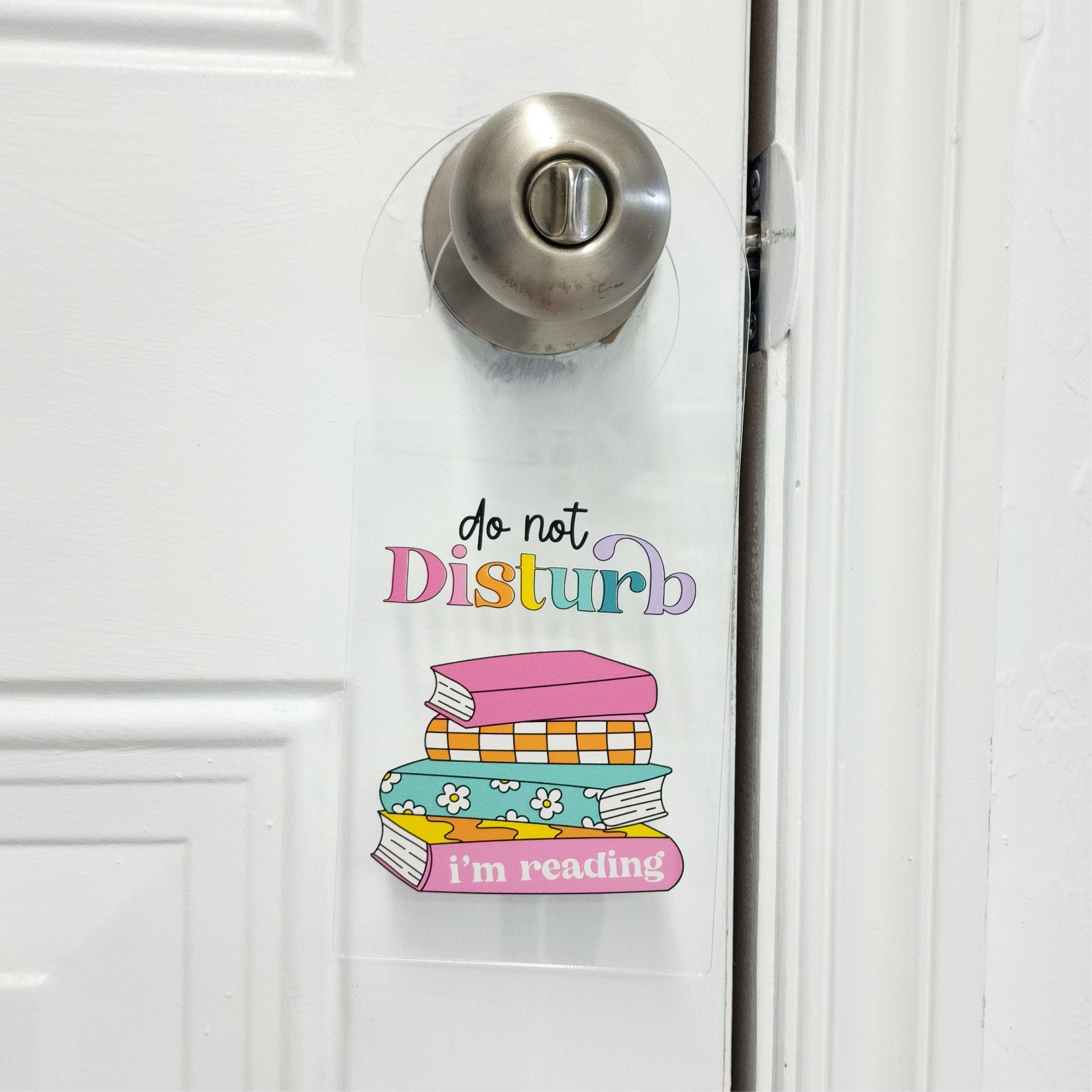 Do Not Disturb I&#39;m Reading Door Hanger - ohsopaper