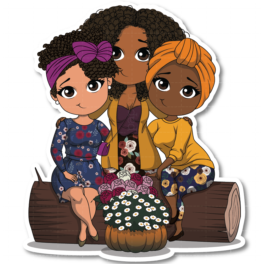 Fall Floral Die Cut Sticker - ohsopaper