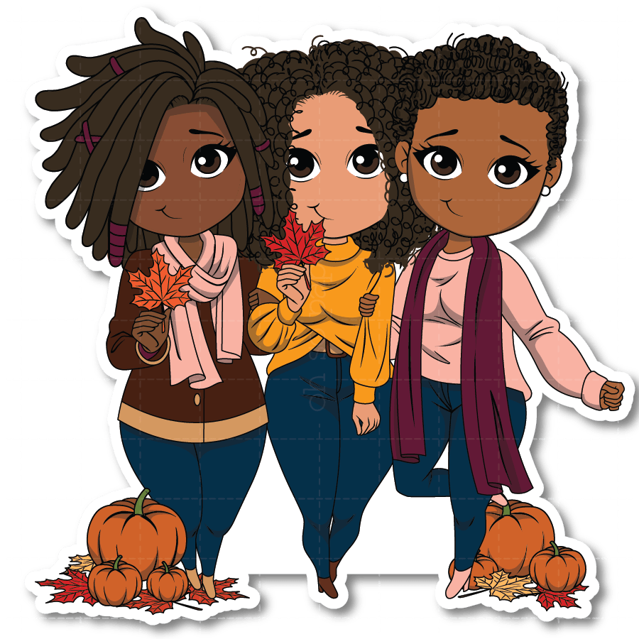 Fall Friends Die Cut Sticker - ohsopaper