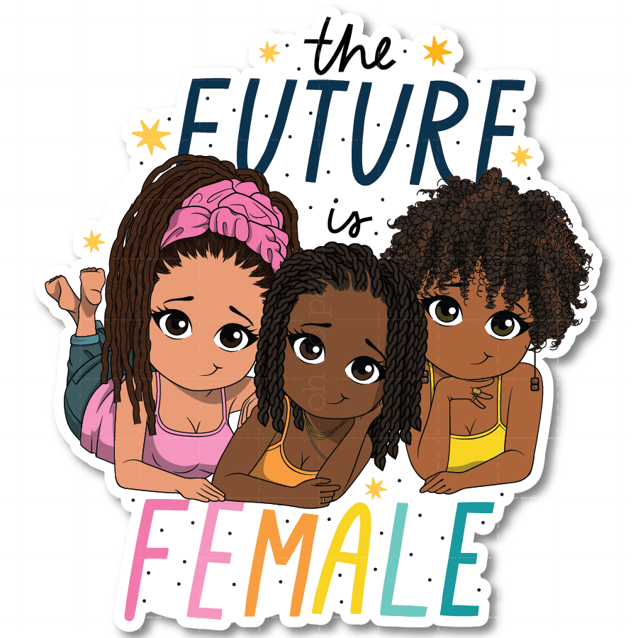 Future Is Female Die Cut Sticker - ohsopaper