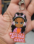 Girls Can Acrylic Keychain - ohsopaper