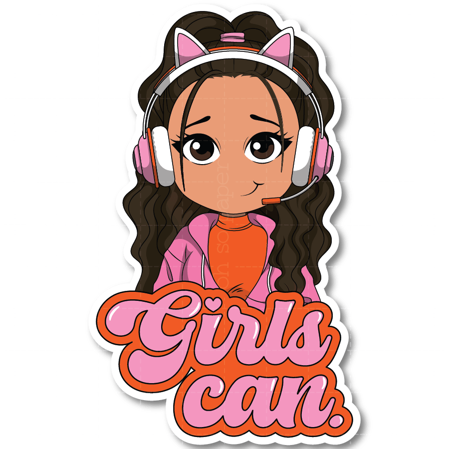 Girls Can Die Cut Sticker - ohsopaper