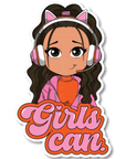 Girls Can Die Cut Sticker - ohsopaper
