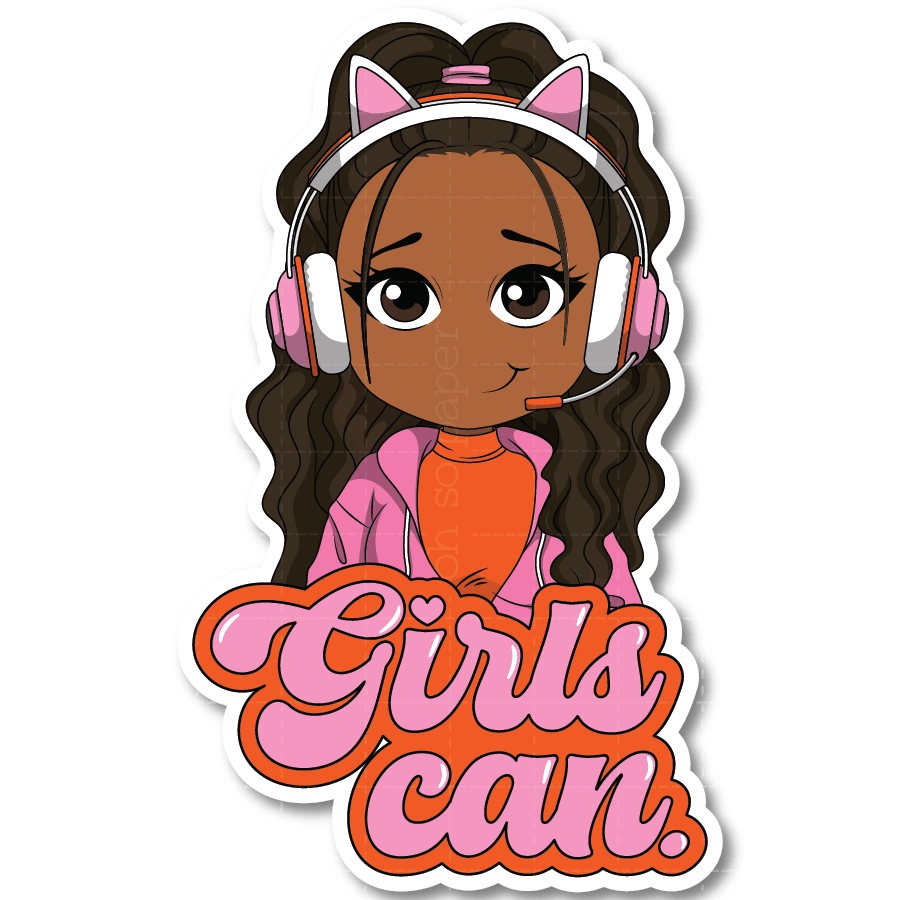 Girls Can Die Cut Sticker - ohsopaper
