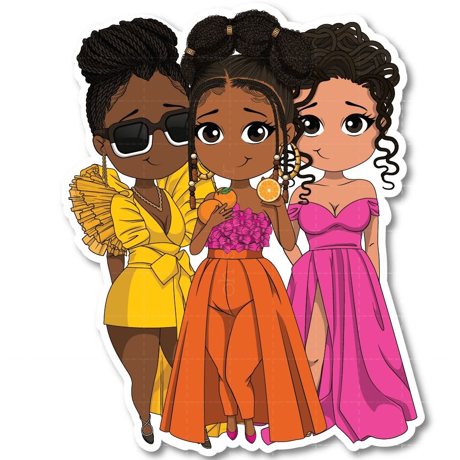 Girls Gone Glam Die Cut Sticker - ohsopaper