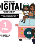 Girl's Trip - Mini Friend® Digital Stickers - ohsopaper