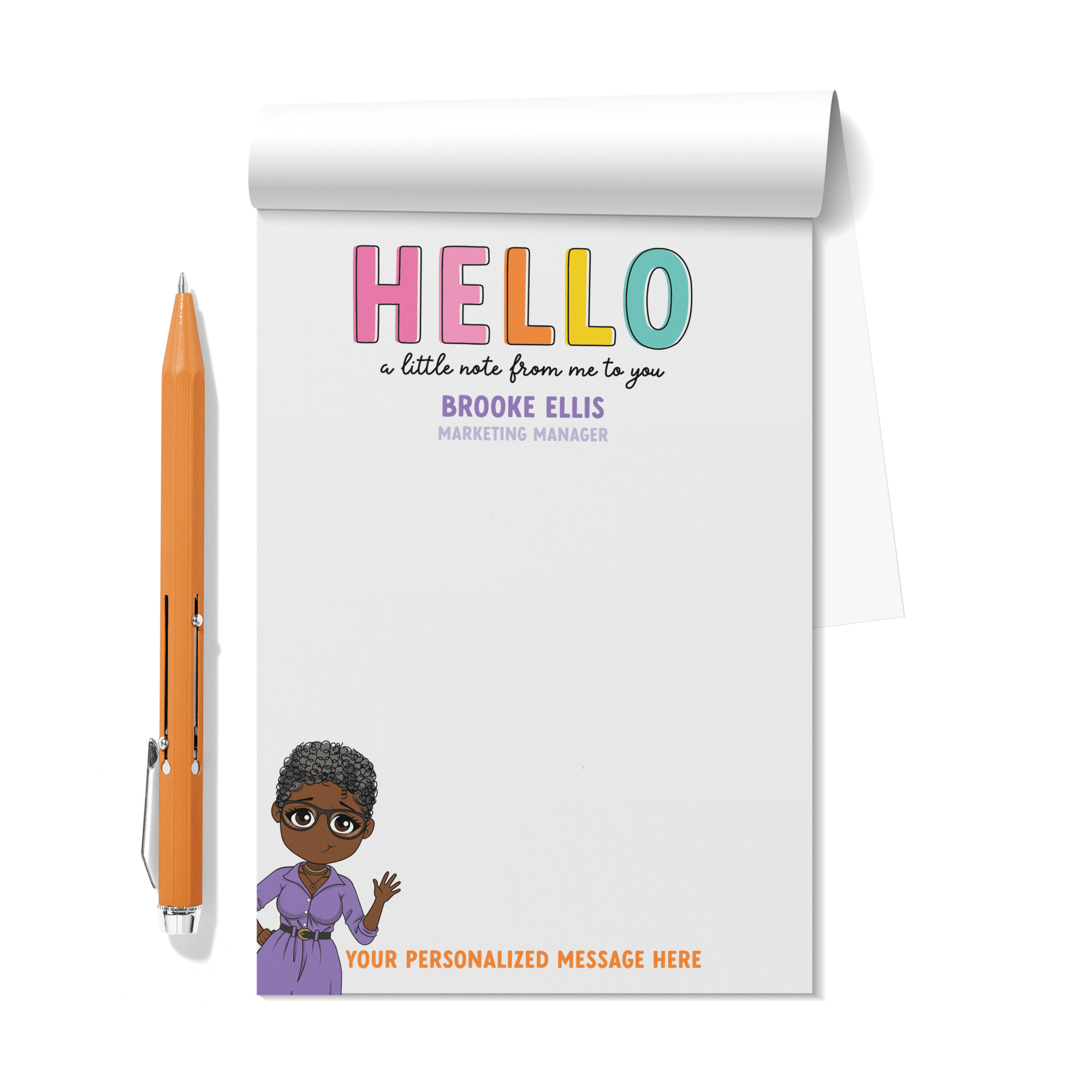 Hello Personalized Notepad - ohsopaper