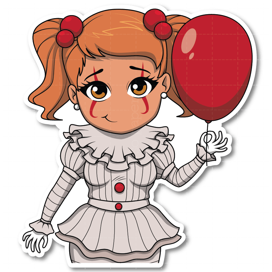 Horror Show - It's a Clown Die Cut Sticker - ohsopaper