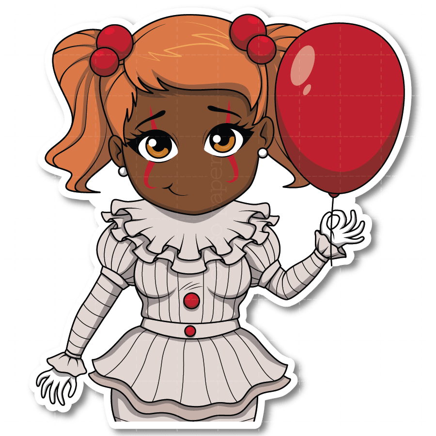 Horror Show - It's a Clown Die Cut Sticker - ohsopaper