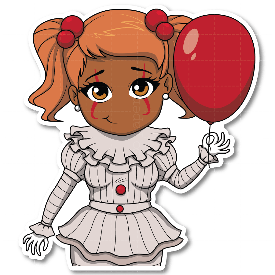 Horror Show - It's a Clown Die Cut Sticker - ohsopaper