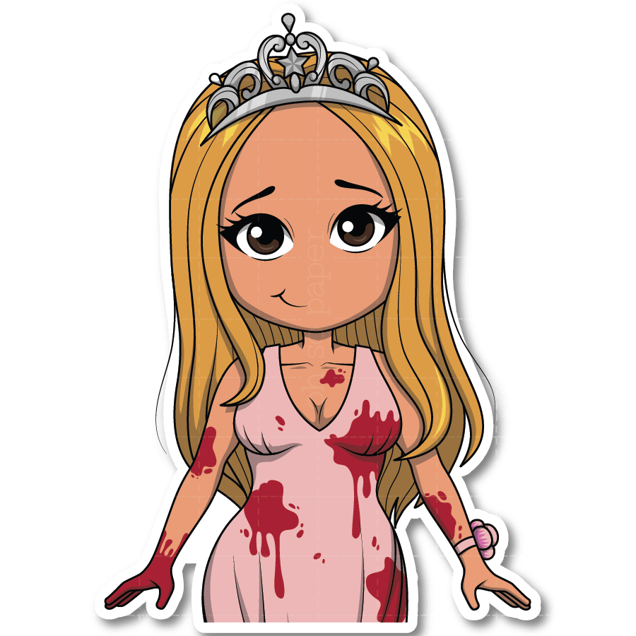Horror Show - Killer Prom Queen Die Cut Sticker - ohsopaper
