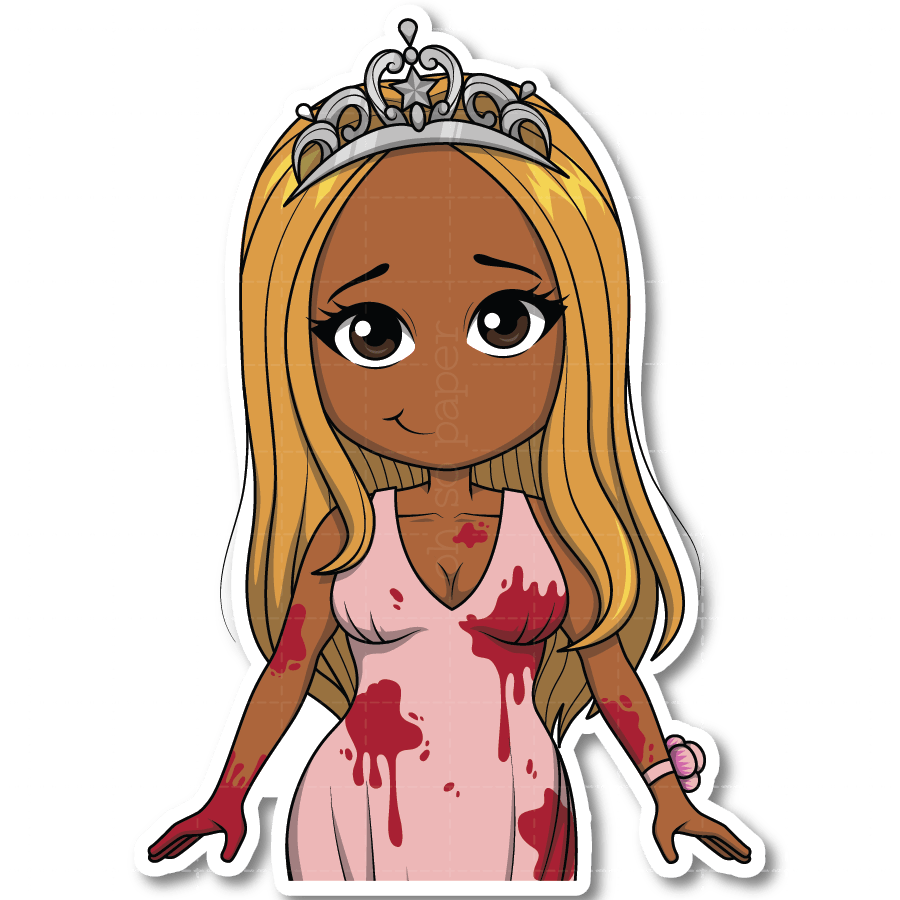 Horror Show - Killer Prom Queen Die Cut Sticker - ohsopaper