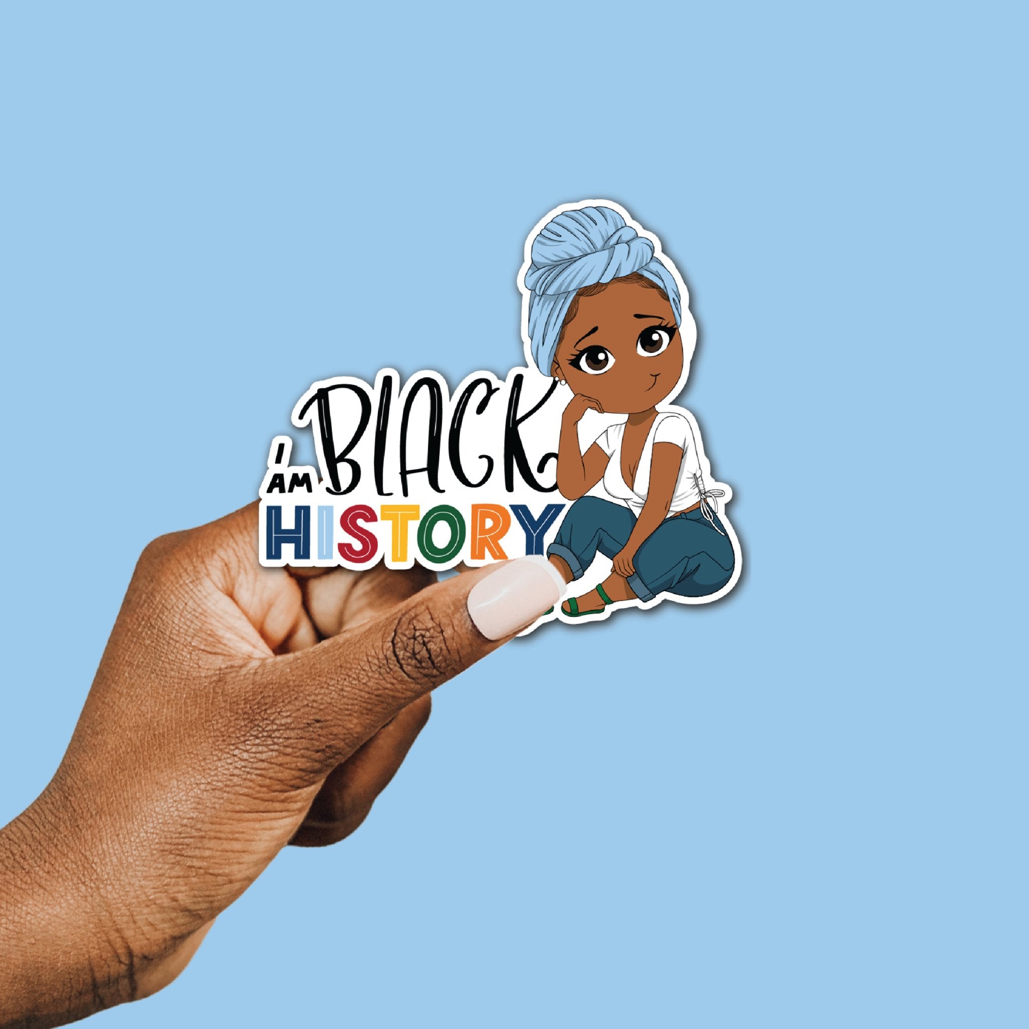 I Am Black History Vinyl Sticker - ohsopaper