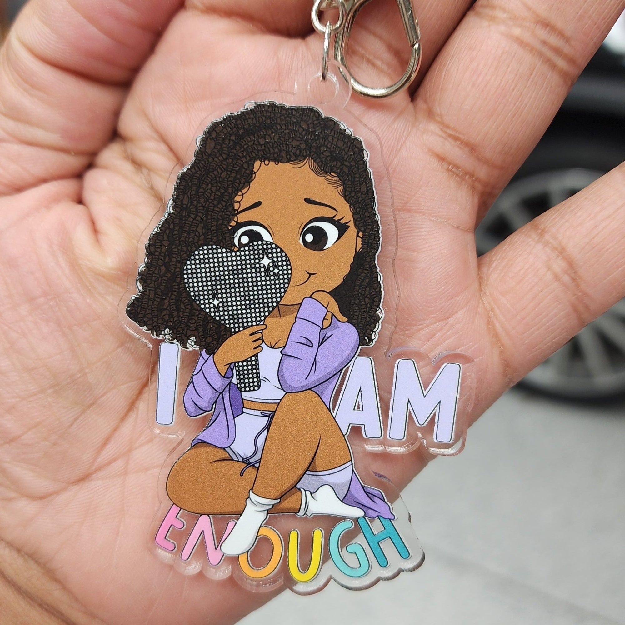 I Am Enough Acrylic Keychain - ohsopaper