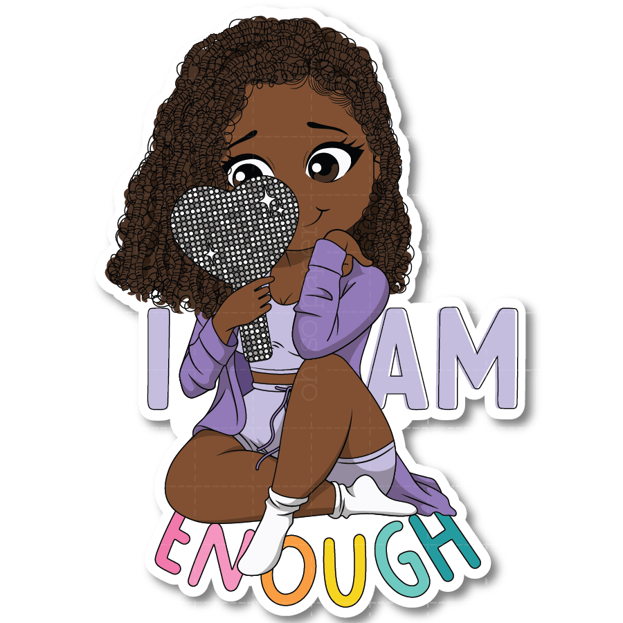 I Am Enough Die Cut Sticker - ohsopaper