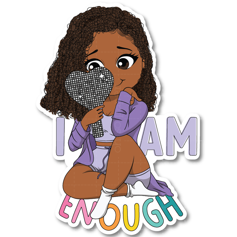 I Am Enough Die Cut Sticker - ohsopaper