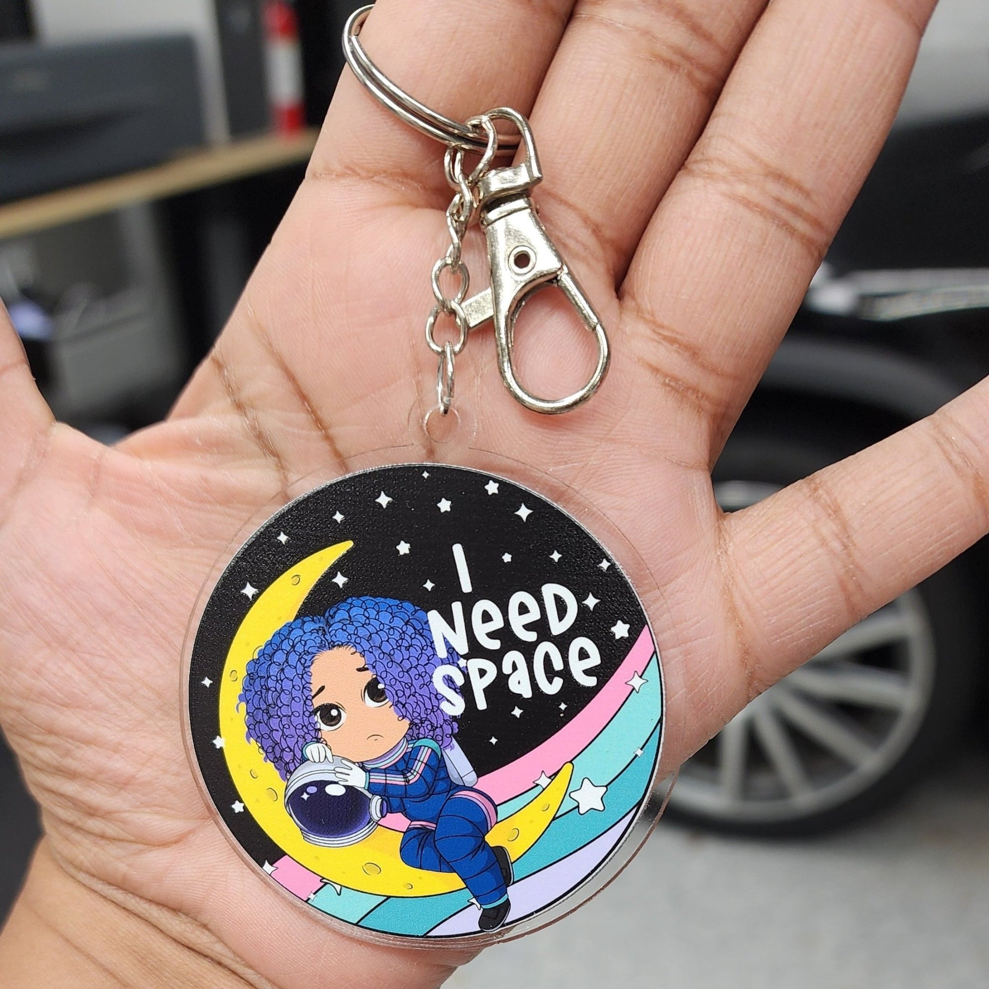 I Need Space Acrylic Keychain - ohsopaper