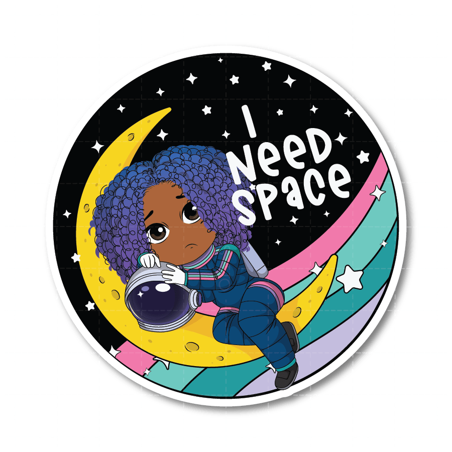 I Need Space Die Cut Sticker - ohsopaper