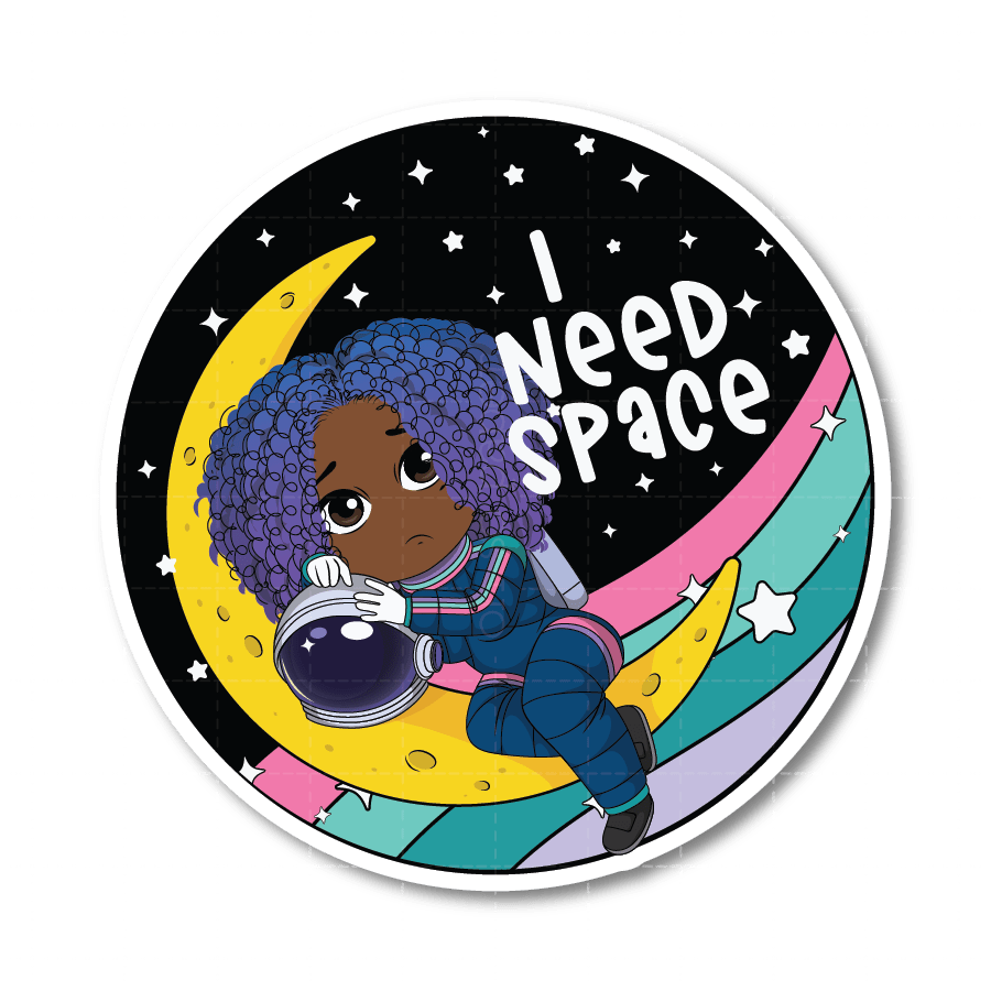 I Need Space Die Cut Sticker - ohsopaper