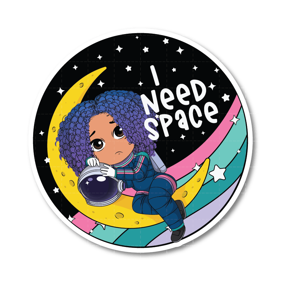 I Need Space Die Cut Sticker - ohsopaper