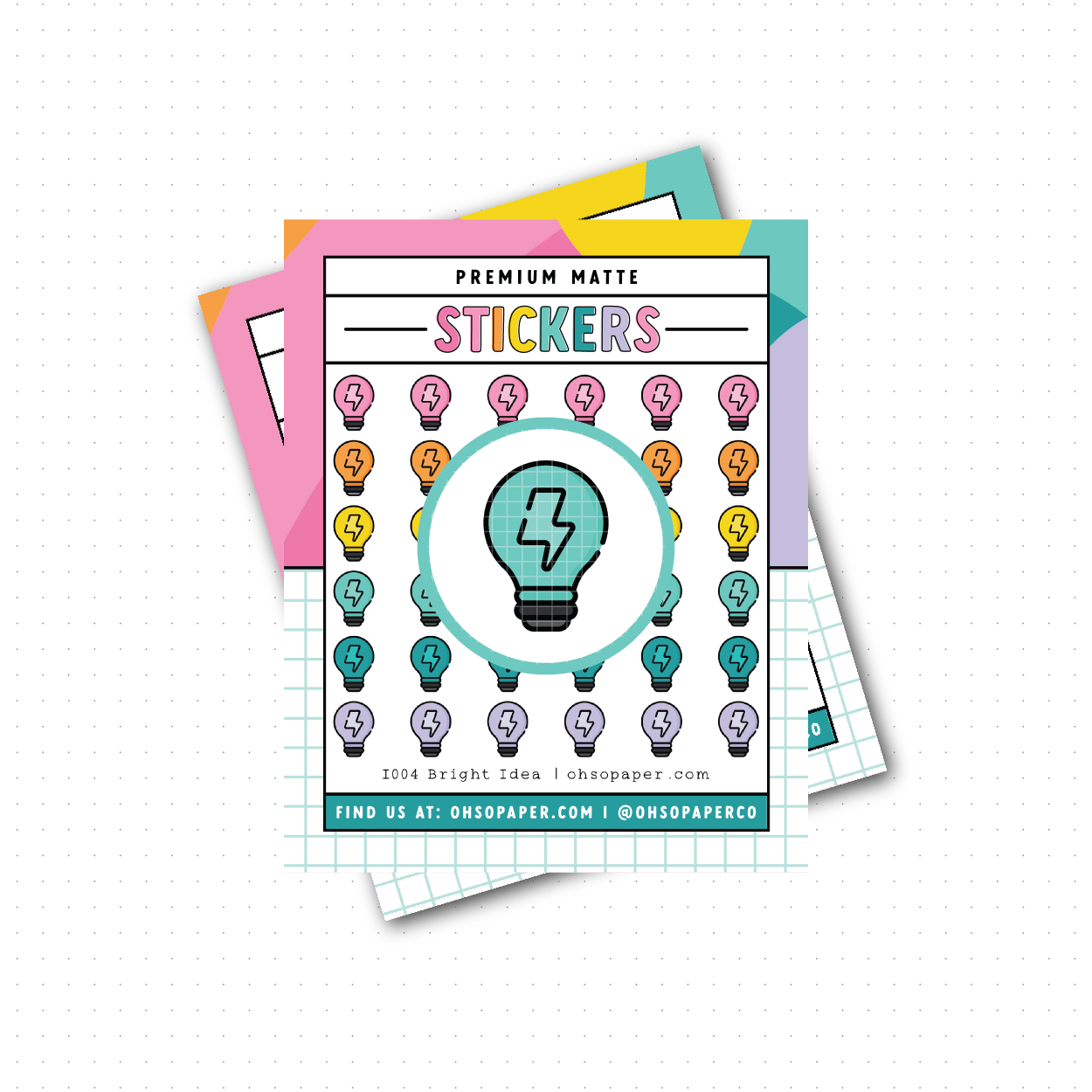 I004 - Icon Bright Idea Planner Stickers - ohsopaper