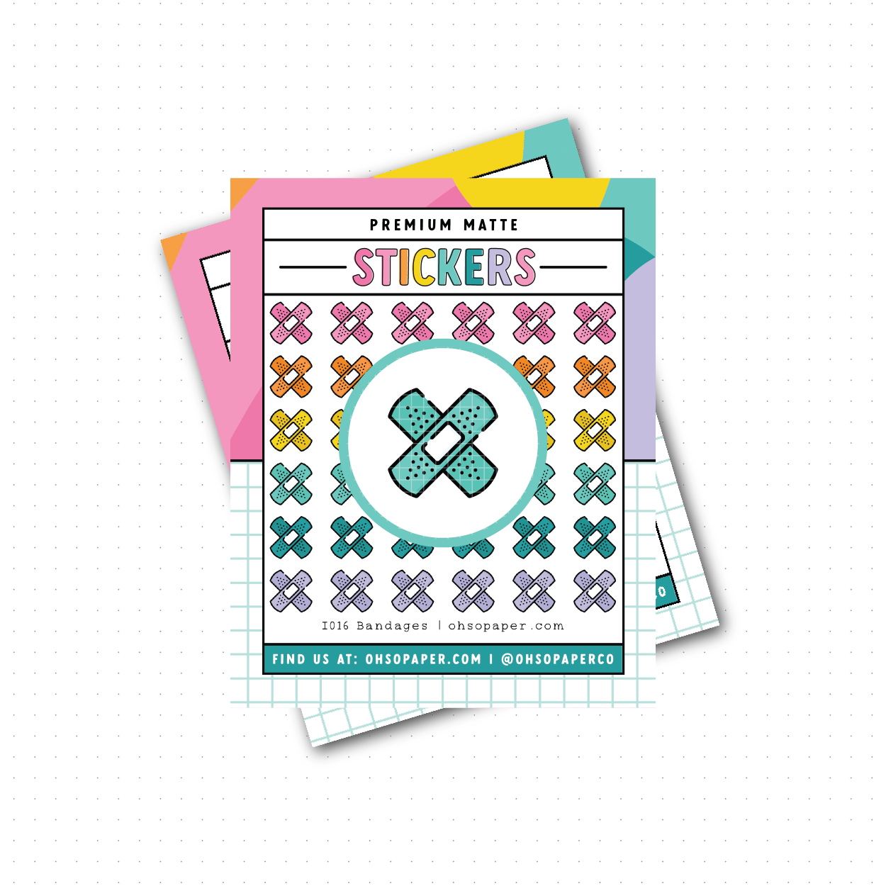 I016 - Icon Bandages Planner Stickers - ohsopaper