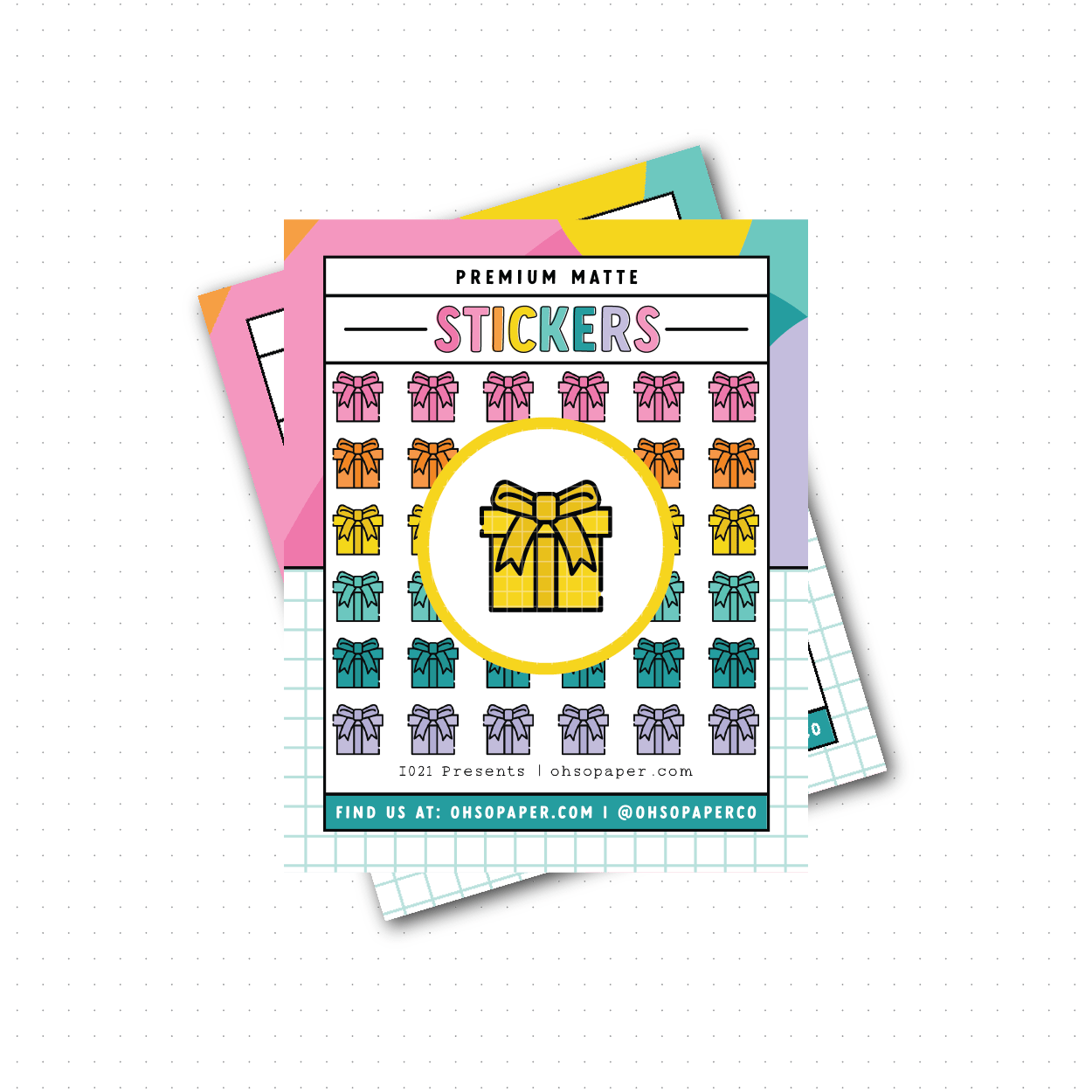 I021 - Icon Presents Planner Stickers - ohsopaper