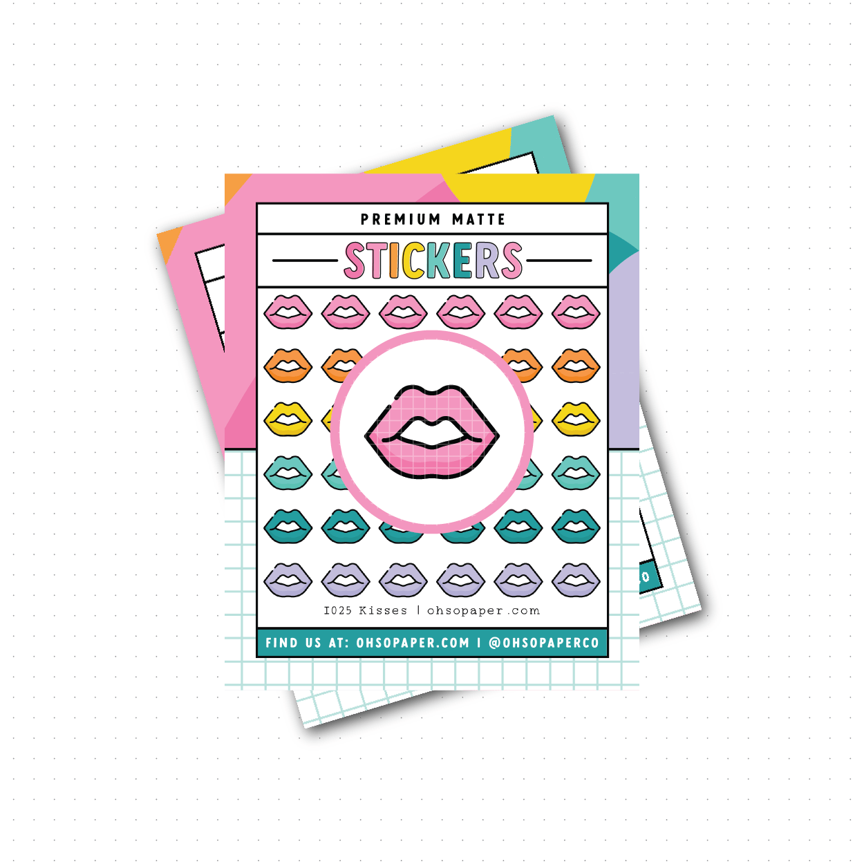 I025 - Icon Kisses Planner Stickers - ohsopaper