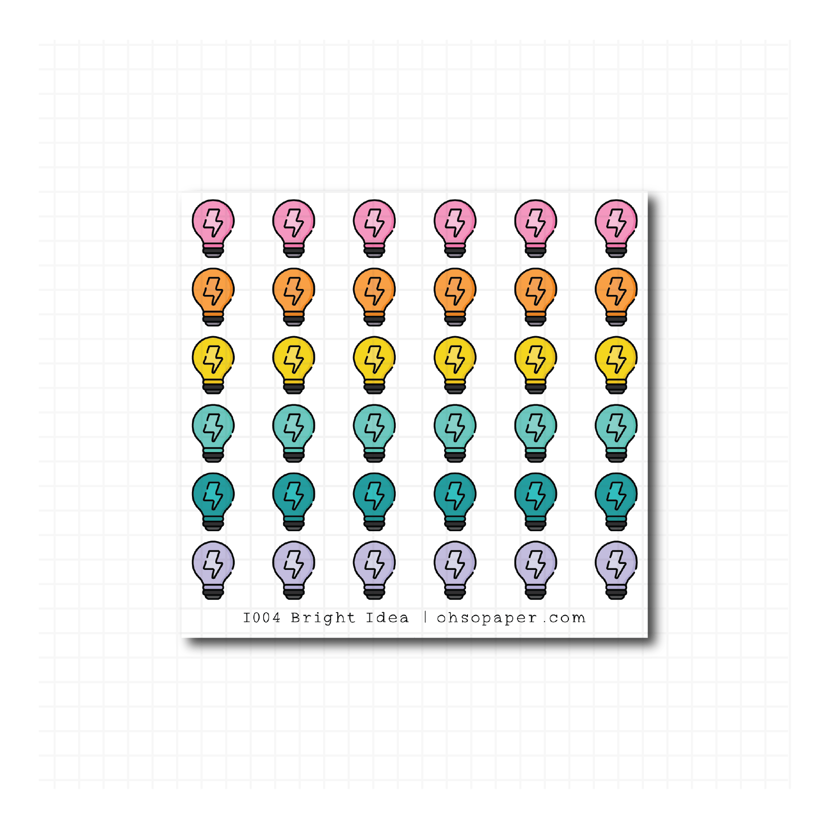 Icon Bright Idea Planner Stickers - I004 - ohsopaper