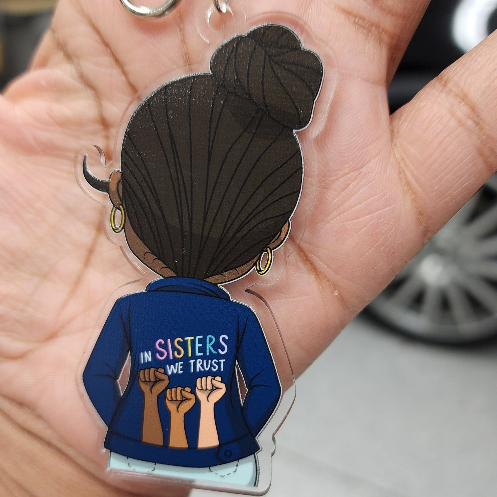 In Sisters We Trust Acrylic Keychain - ohsopaper