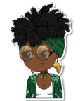 Lady Africa Die Cut Sticker - ohsopaper