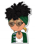 Lady Africa Die Cut Sticker - ohsopaper