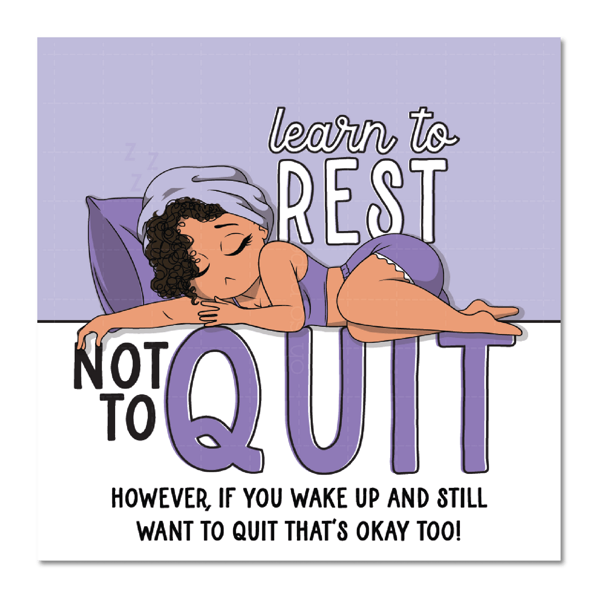 Learn To Rest Die Cut Sticker - ohsopaper