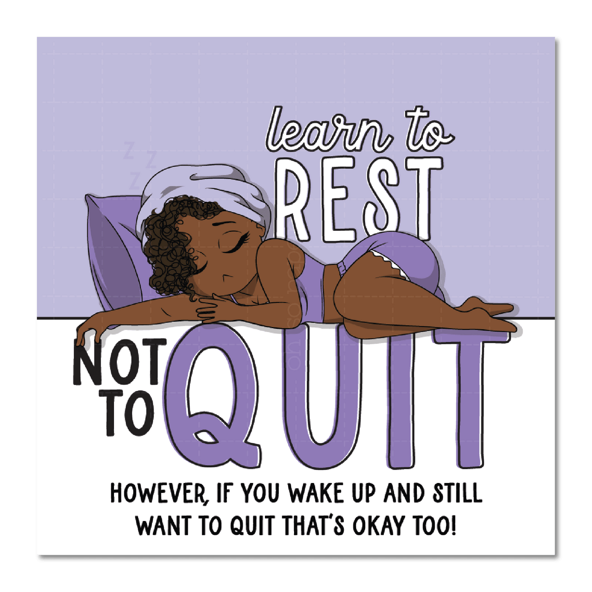 Learn To Rest Die Cut Sticker - ohsopaper