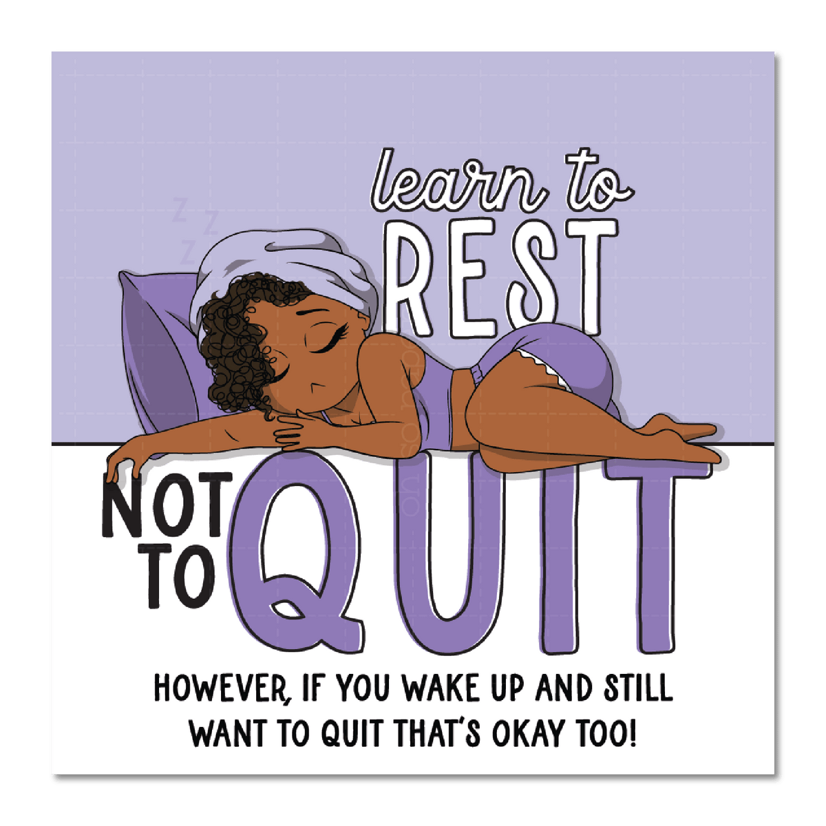Learn To Rest Die Cut Sticker - ohsopaper