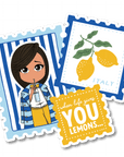 Lemon Stamps Die Cut Sticker - ohsopaper