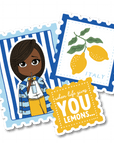Lemon Stamps Die Cut Sticker - ohsopaper