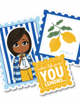 Lemon Stamps Die Cut Sticker - ohsopaper