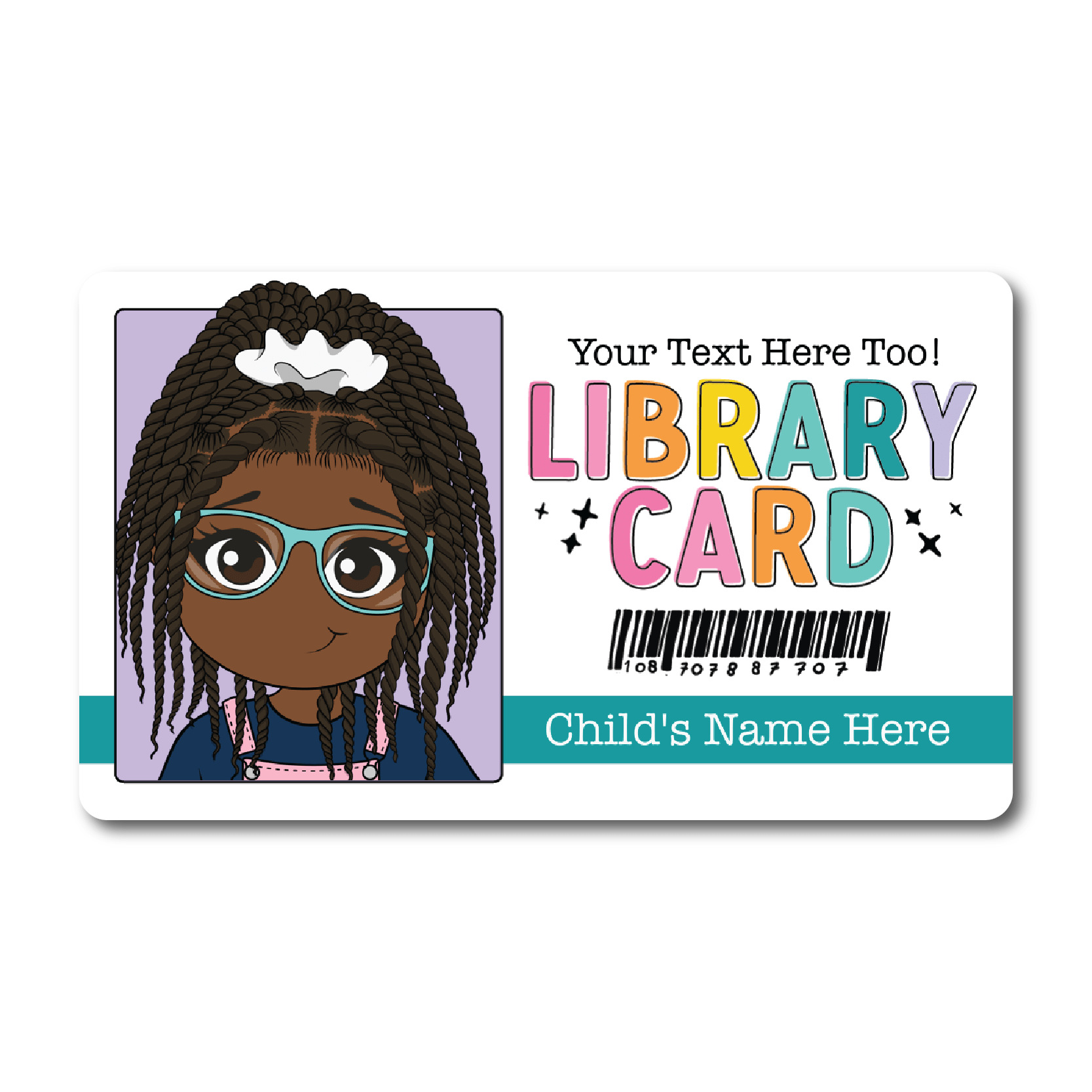 Library Card Personalized Bookmark - Kids - ohsopaper